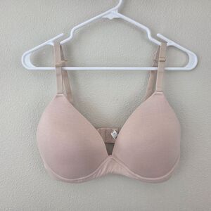Lively Wireless Nude Soft Beige Bra 38D Convertible Racerback No-Wire Full Cover